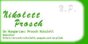 nikolett prosch business card